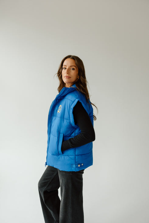 SD State Logo Patch Oversized Puffer Vest